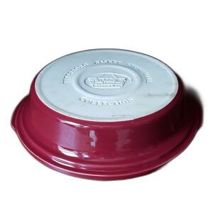 Peterboro Basket Co Stoneware Collection Round Casserole Dish Replacement Red